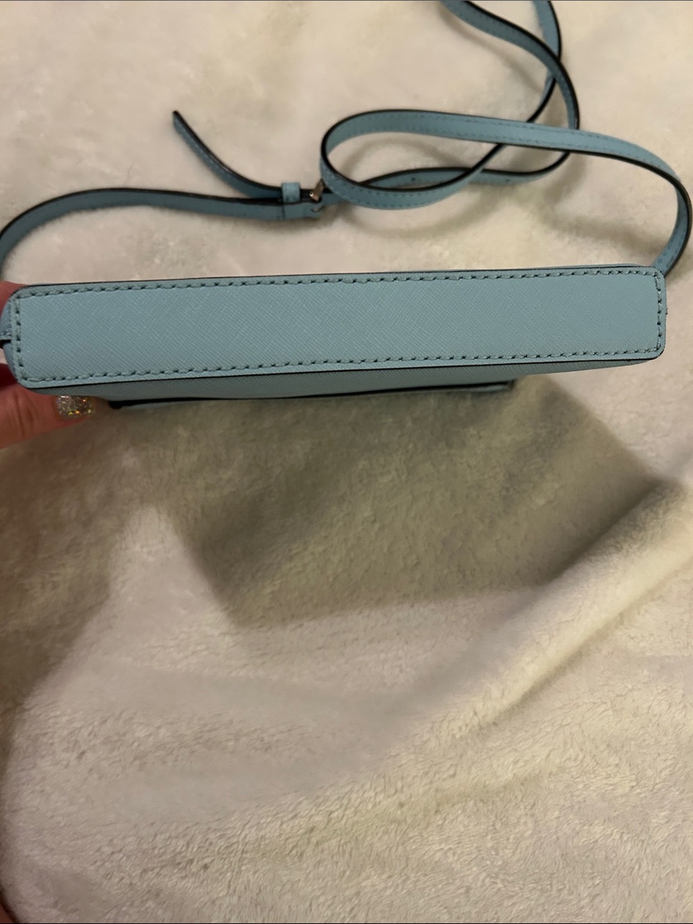 kate spade light blue crossbody bag with gold-tone hardware - Picture 6 of 6